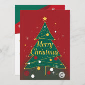 クリスマスシンプル シーズンカード (正面/裏面)