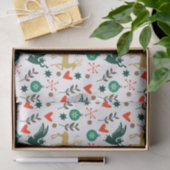 クリスマスシンボルのパタ伝統的ーン色 薄葉紙 (ギフト)