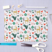 クリスマスシンボルのパタ伝統的ーン色 薄葉紙 (クラフト)