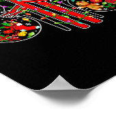 クリスマスシンボルサンタ小妖精や小人腎臓シェイプ透析技術 ポスター (角)