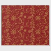 クリスマスシンボルパターンのラッピング紙 ラッピングペーパー (フラット)