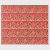 クリスマスシンボルパターンラッピング紙 ラッピングペーパー (フラット)