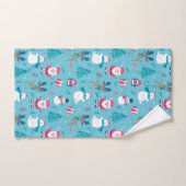 クリスマスシンボルパターン バスタオルセット (ハンドタオル)