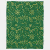 クリスマスシンボルパターン フリースブランケット (正面)