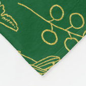 クリスマスシンボルパターン フリースブランケット (角)