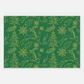 クリスマスシンボルパターン ラッピングペーパーシート (正面3)