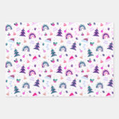 クリスマスシンボルパターン ラッピングペーパーシート (正面3)