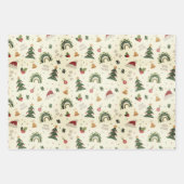 クリスマスシンボルパターン ラッピングペーパーシート (正面2)