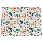 クリスマスシンボルパターン ラージペーパーバッグ (正面)