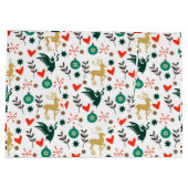 クリスマスシンボルパターン ラージペーパーバッグ (裏面)