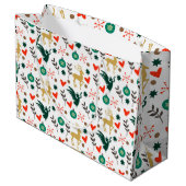 クリスマスシンボルパターン ラージペーパーバッグ (裏面アングル)