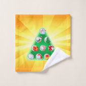 クリスマスシンボル バスタオルセット (ウォッシュタオル)