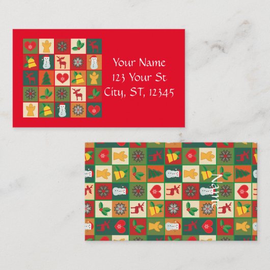 クリスマスシンボルMedley Art Thunder_Cove 名刺 (正面/裏面)
