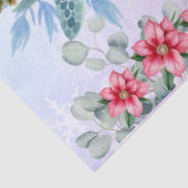 クリスマスシーカメ&ウォーターのカラー花模様 薄葉紙 (詳細)