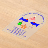 クリスマスシークリーチャーカスタムズ アクリル招待状 (レイダウン)