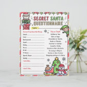 クリスマスシークレットサンタアンケート型枠テンプレート (スタンド正面)