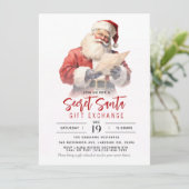 クリスマスシークレットサンタギフト交換招待状 シーズンカード (スタンド正面)