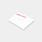 クリスマスシークレットサンタホリデーギフト赤と白 ポストイット (アングル)