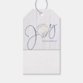 クリスマスシーシェル素朴航海の喜び ギフトタグ (正面)