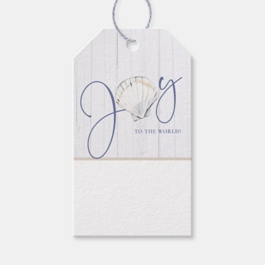 クリスマスシーシェル素朴航海の喜び ギフトタグ (正面)