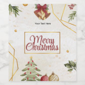 クリスマスシーズンお祝いメリークリスマス ワインラベル (シングルラベル)