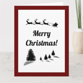 クリスマスシーズンのご挨拶サンタズレー カード