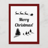 クリスマスシーズンのご挨拶サンタズレー ポストカード (正面)