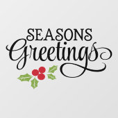 クリスマスシーズンのご挨拶 ホリービジネス ウィンドウサイン (シート)