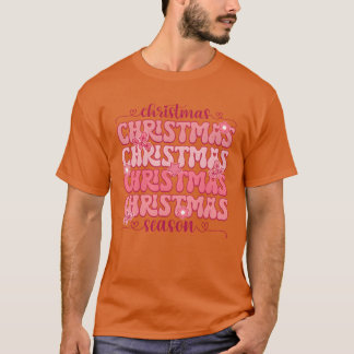 クリスマスシーズンのクリスマスセーターレトロ Tシャツ