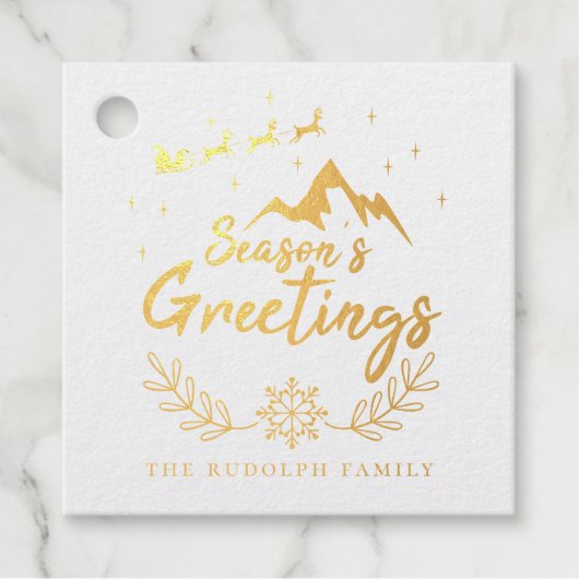 クリスマスシーズンのグリーティングマウンテンシーン フェイバータグ (正面)