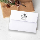 クリスマスシーズンのグリーティングマウンテンシーン ラバースタンプ