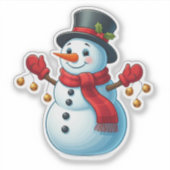 クリスマスシーズンのシール、雪だるまとジャングル シール (正面)