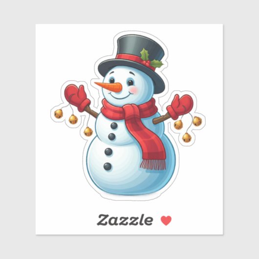 クリスマスシーズンのシール、雪だるまとジャングル シール (シート)