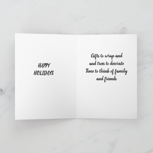 **クリスマスシーズンのジンジャーブレッドハウス** カード (内部)