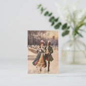 クリスマスシーズンのスウィートカップルのスケーター 名刺 (スタンド正面)