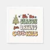 クリスマスシーズンのベーキングCookie スタンダードカクテルナプキン (正面)