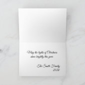 クリスマスシーズンのホリデーカードをライトアップ カード (内部)