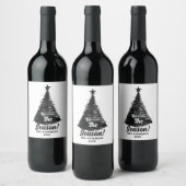 クリスマスシーズンのワインラベル | 手書き ワインラベル (ボトル)