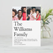 クリスマスシーズンの家族の定義 フォト シーズンカード (スタンド正面)