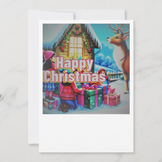 クリスマスシーズンの招待状です。
大切な友達や愛する人への、あなた自身の心のこもったメッセージを書く 招待状 (正面)