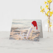 クリスマスシーズンの挨拶ヒトデ カード (黄色い花)