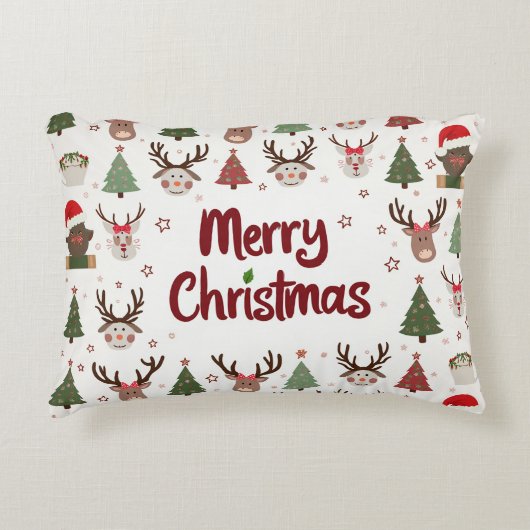 クリスマスシーズンの枕 アクセントクッション (正面)