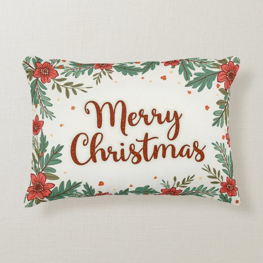 クリスマスシーズンの枕 アクセントクッション (正面)