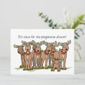 クリスマスシーズンの特別な食事会への招待 招待状 (スタンド正面)