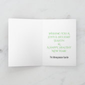 クリスマスシーズンの装飾グリーンドア シーズンカード (内部)