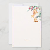 クリスマスシーズンの誕生日パーティー 招待状 (裏面)