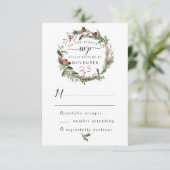 クリスマスシーズンウェディングRSVP 2 エンクロージャーカード (スタンド正面)