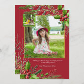 クリスマスシーズンフォトホリデーカード シーズンカード (正面/裏面)