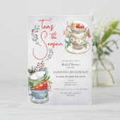 クリスマスシーズンブライダルシャワーブルンチティーパーティー 招待状 (スタンド正面)