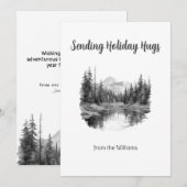 クリスマスシーズンホリデーマウンテンウォーターレイク シーズンカード (正面/裏面)